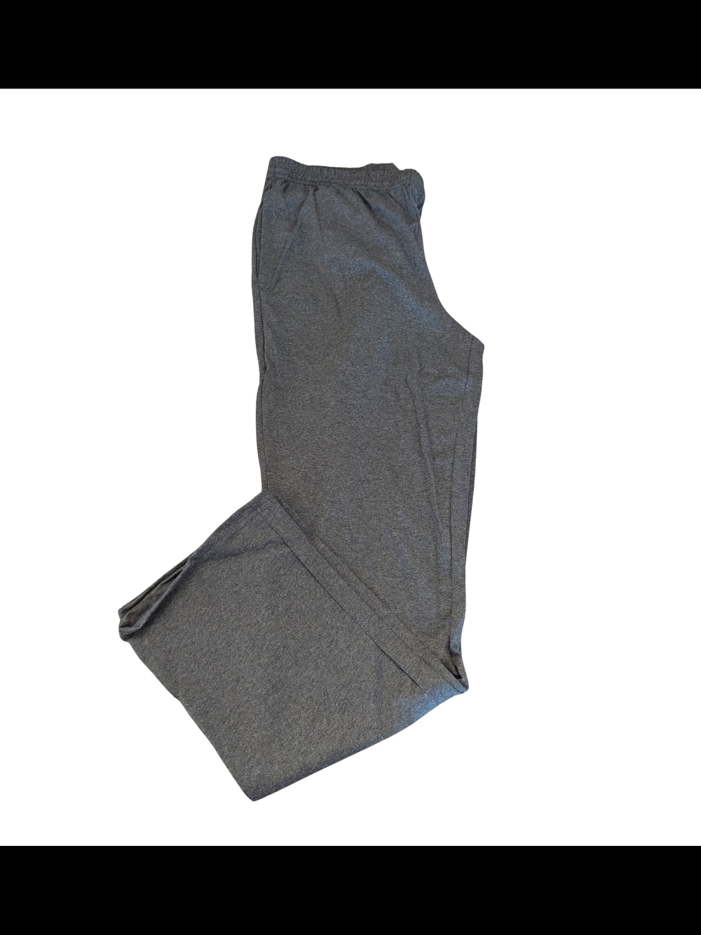 NWOT Hanes Mens Medium charcoal gray Jersey Pants 100% Cotton